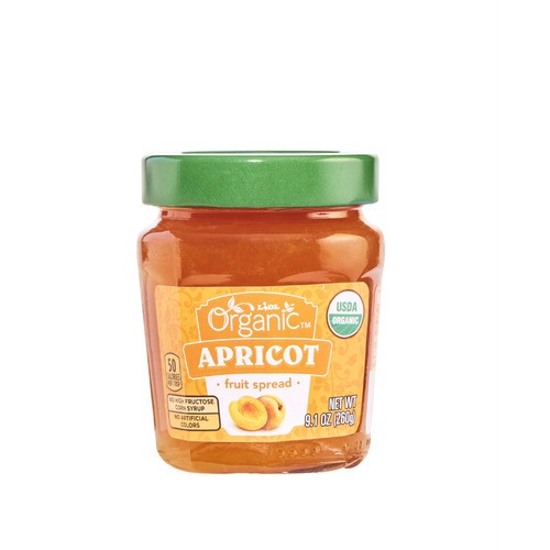 slide 1 of 1, organic fruit spread, apricot, 9.1 oz