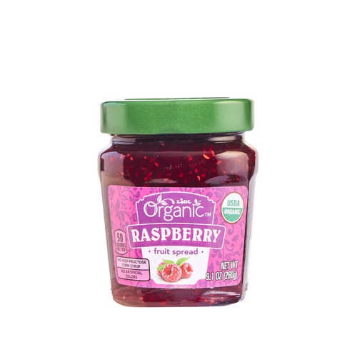 slide 1 of 1, organic fruit spread, raspberry, 9.1 oz