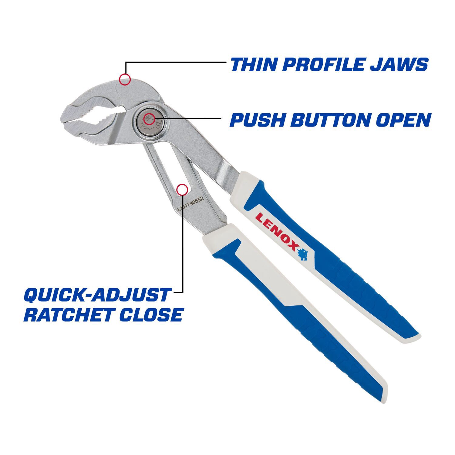 slide 4 of 6, LENOX Quick Adjust 12-in Tongue and groove pliers, 1 ct