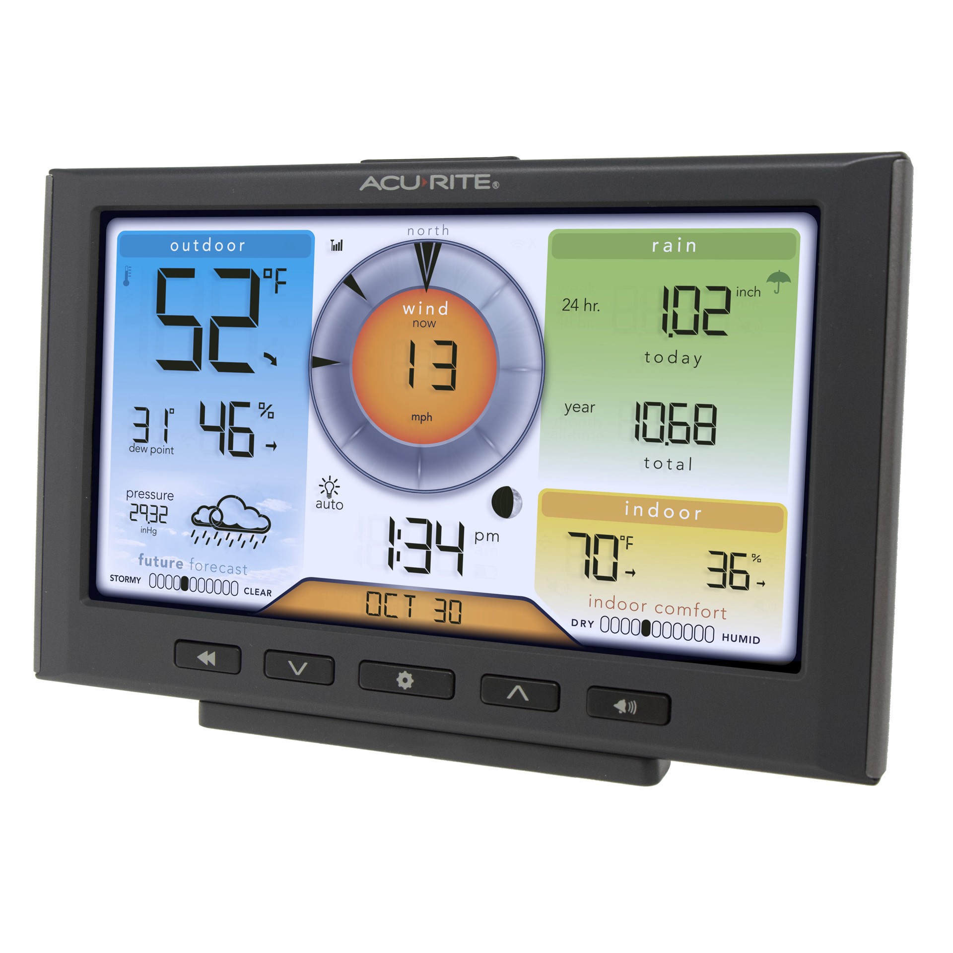 slide 2 of 6, AcuRite Digital Weather Station Wireless Outdoor Sensor with Temperature Rainfall Humidity, 1 ct