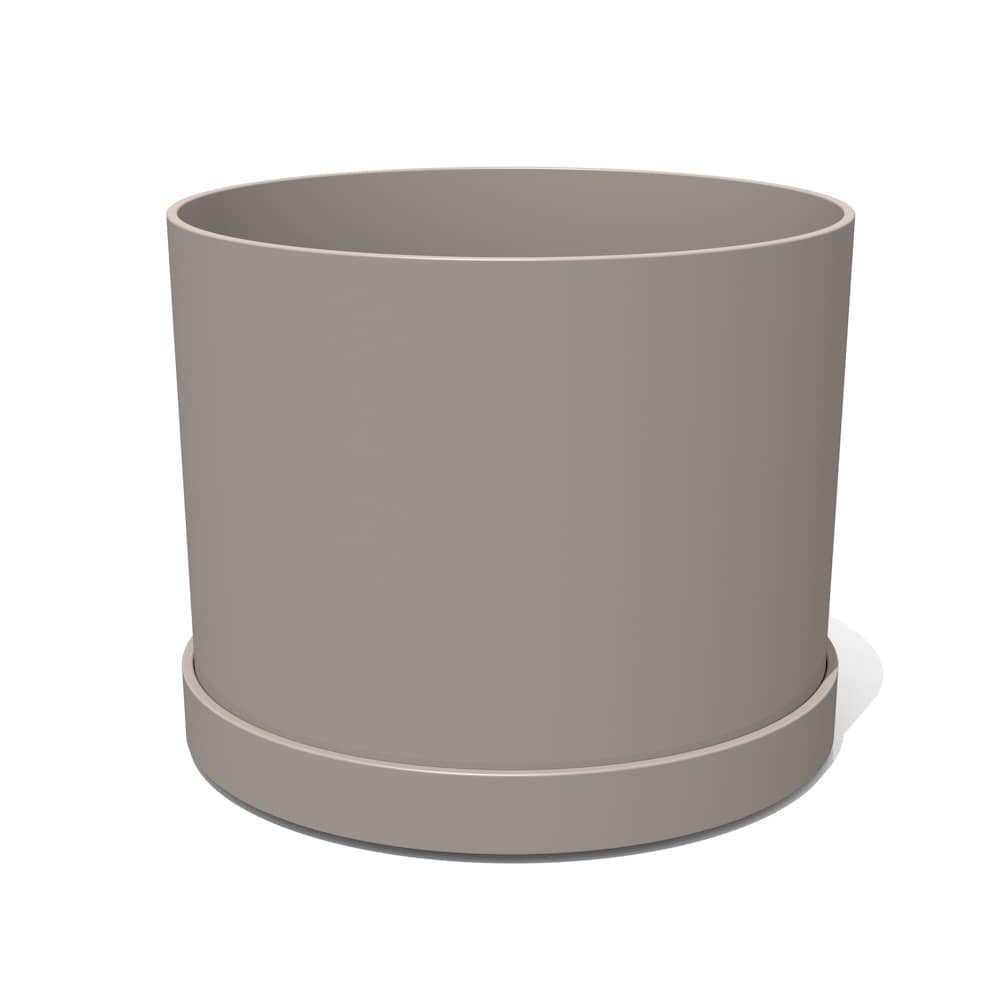 slide 1 of 4, allen + roth Round 5.13-in W x 7.0-in L Off-white Plastic Indoor/Outdoor Planter, 1 ct