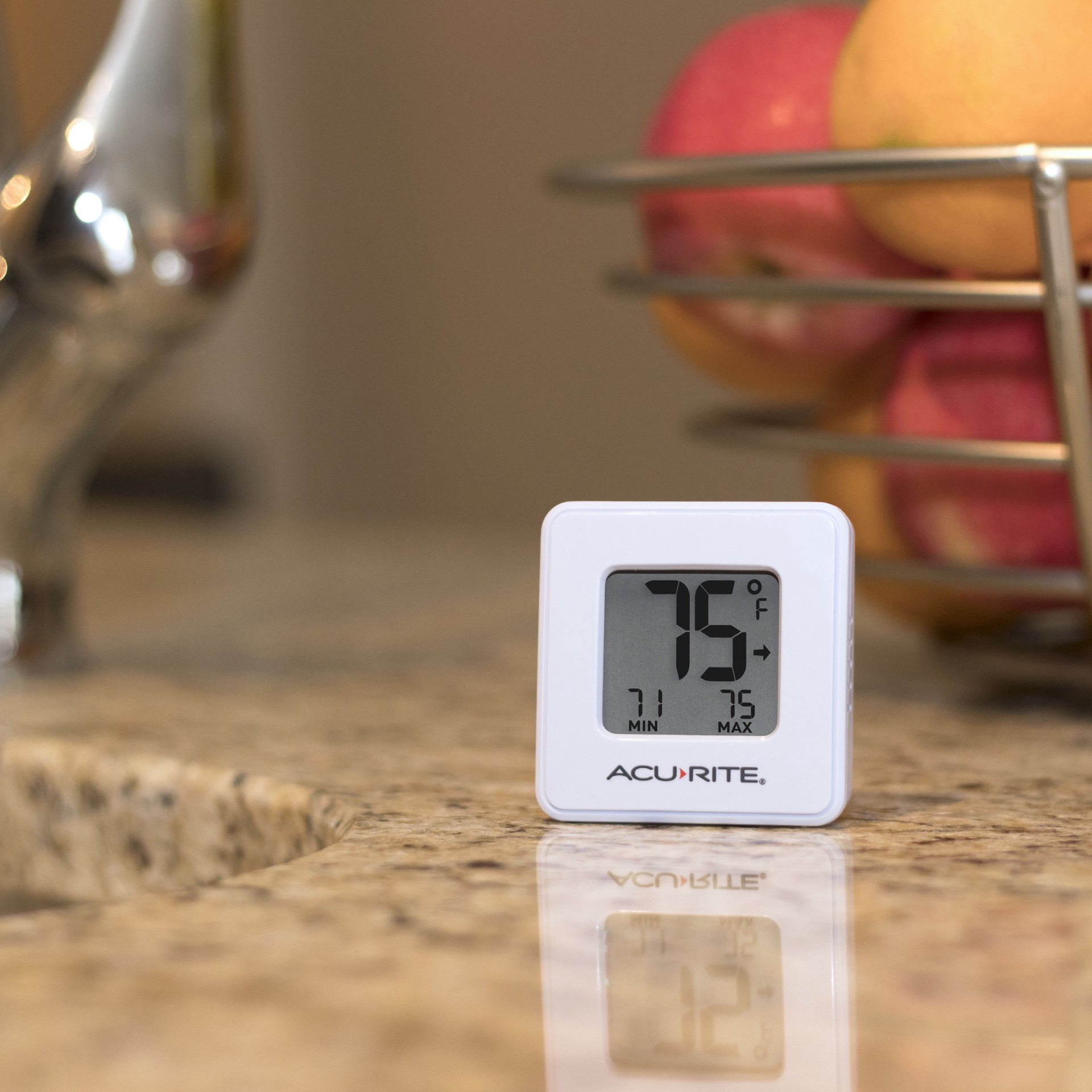 slide 3 of 4, AcuRite Digital Wireless Indoor White Thermometer, 1 ct