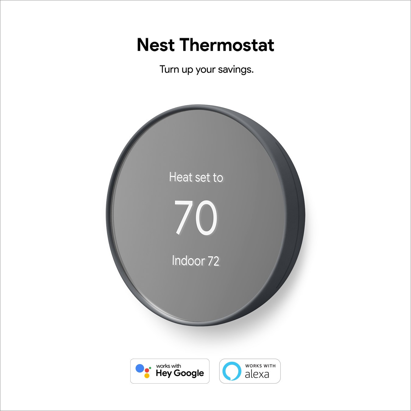 slide 3 of 6, Google Nest Thermostat with Wi-Fi Compatibility - Charcoal, 1 ct