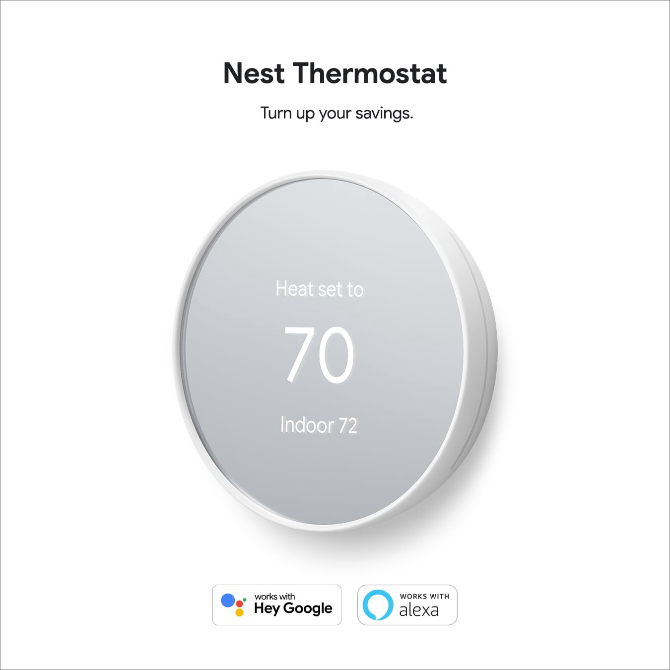 slide 3 of 6, Google Nest Thermostat with Wi-Fi Compatibility - Snow, 1 ct