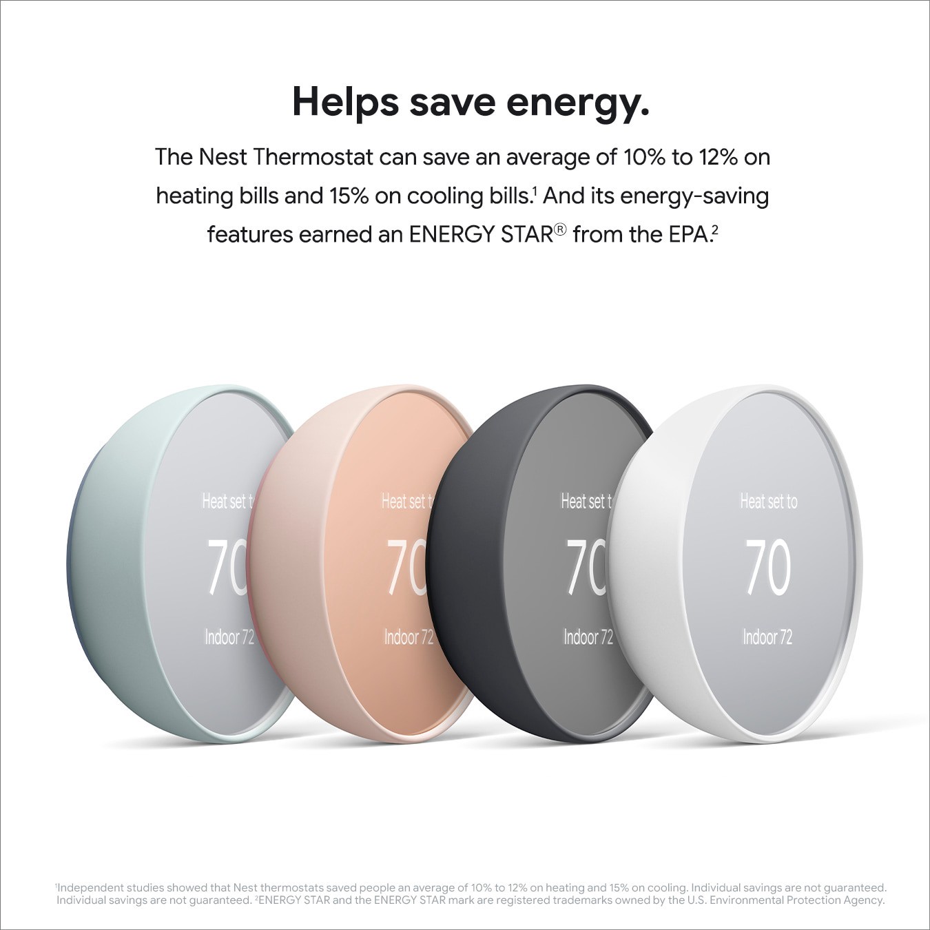 slide 4 of 6, Google Nest Thermostat with Wi-Fi Compatibility - Snow, 1 ct
