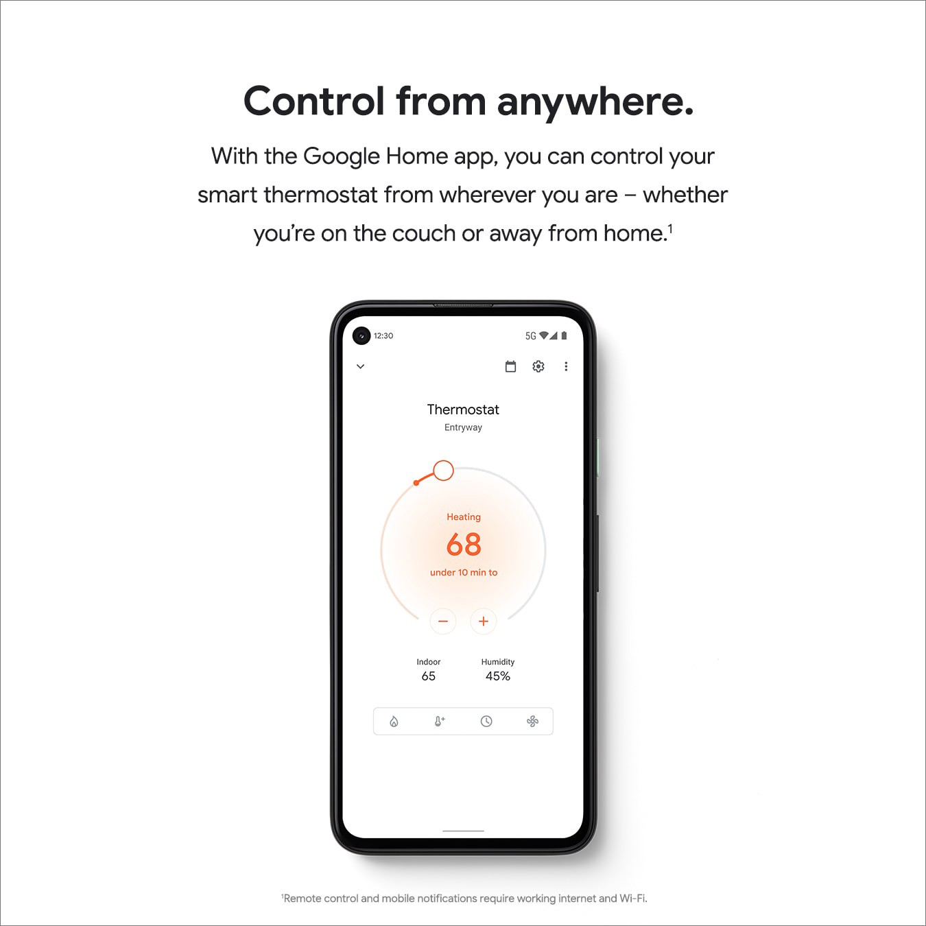 slide 6 of 6, Google Nest Thermostat with Wi-Fi Compatibility - Snow, 1 ct