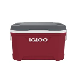 Igloo Latitude Red/gray 52 Quart(s) Hard Insulated Chest cooler