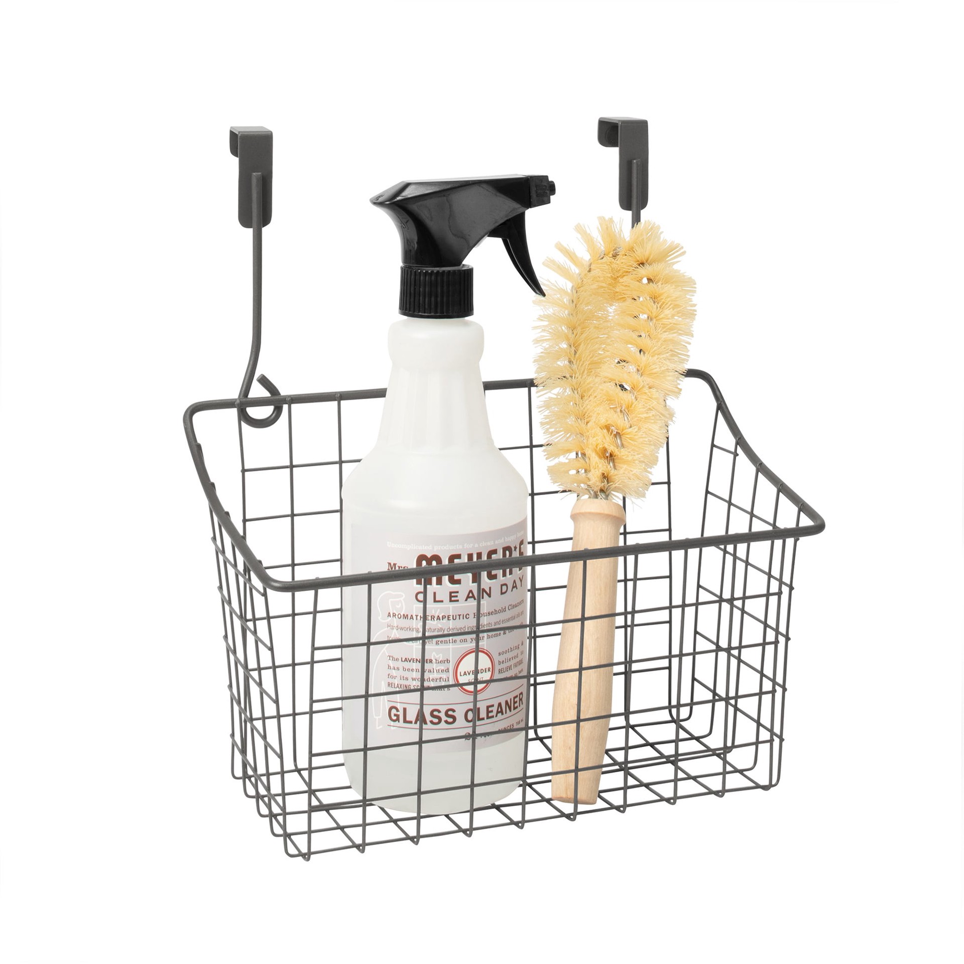 slide 6 of 6, Style Selections 8-in W x 12-in H x 10.25-in D 1 -Tier Over-the-cabinet Industrial Gray Metal Door organizer, 1 ct