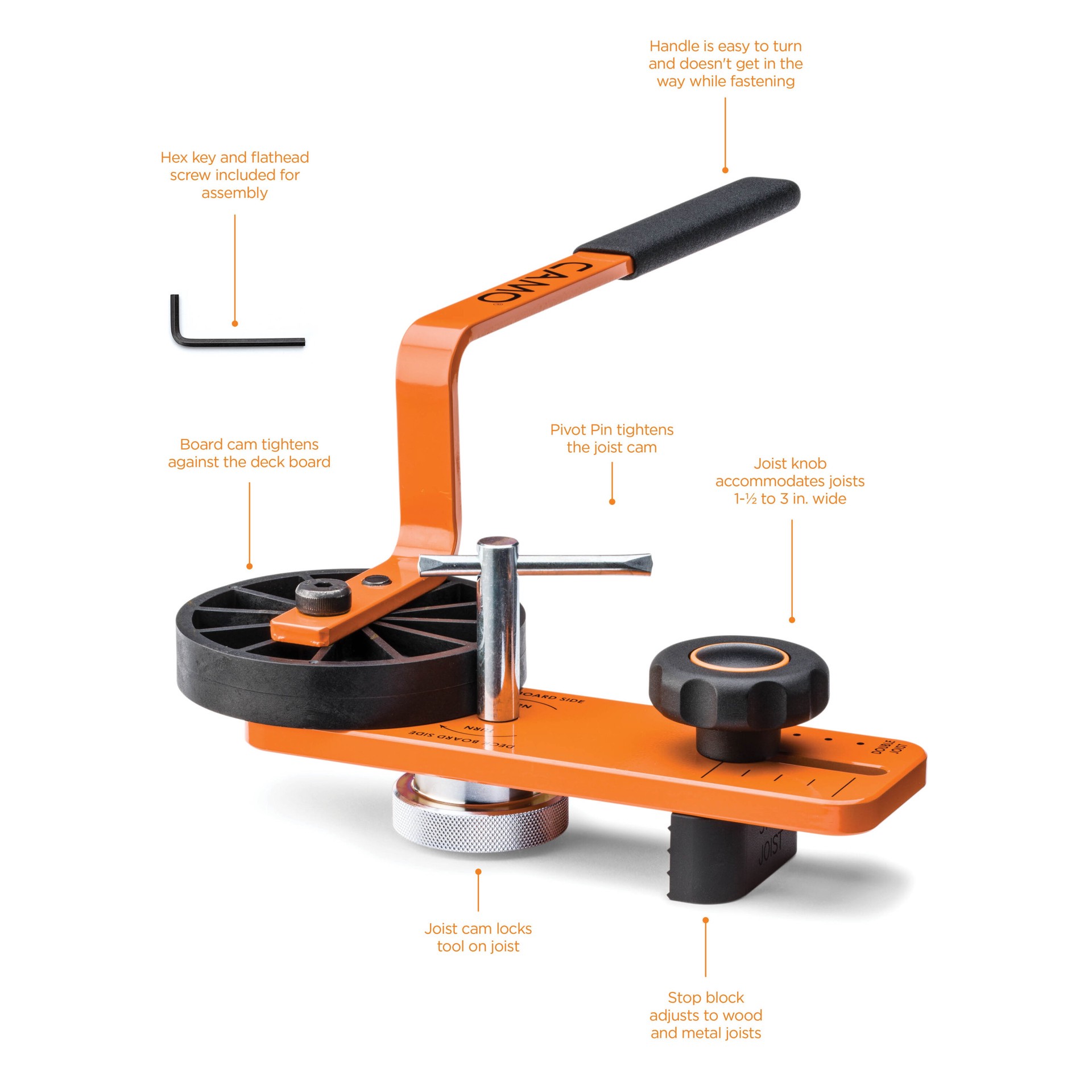 slide 3 of 6, CAMO LEVER Deck Board Bending and Locking Tool 21-in Steel Utility bar, 1 ct