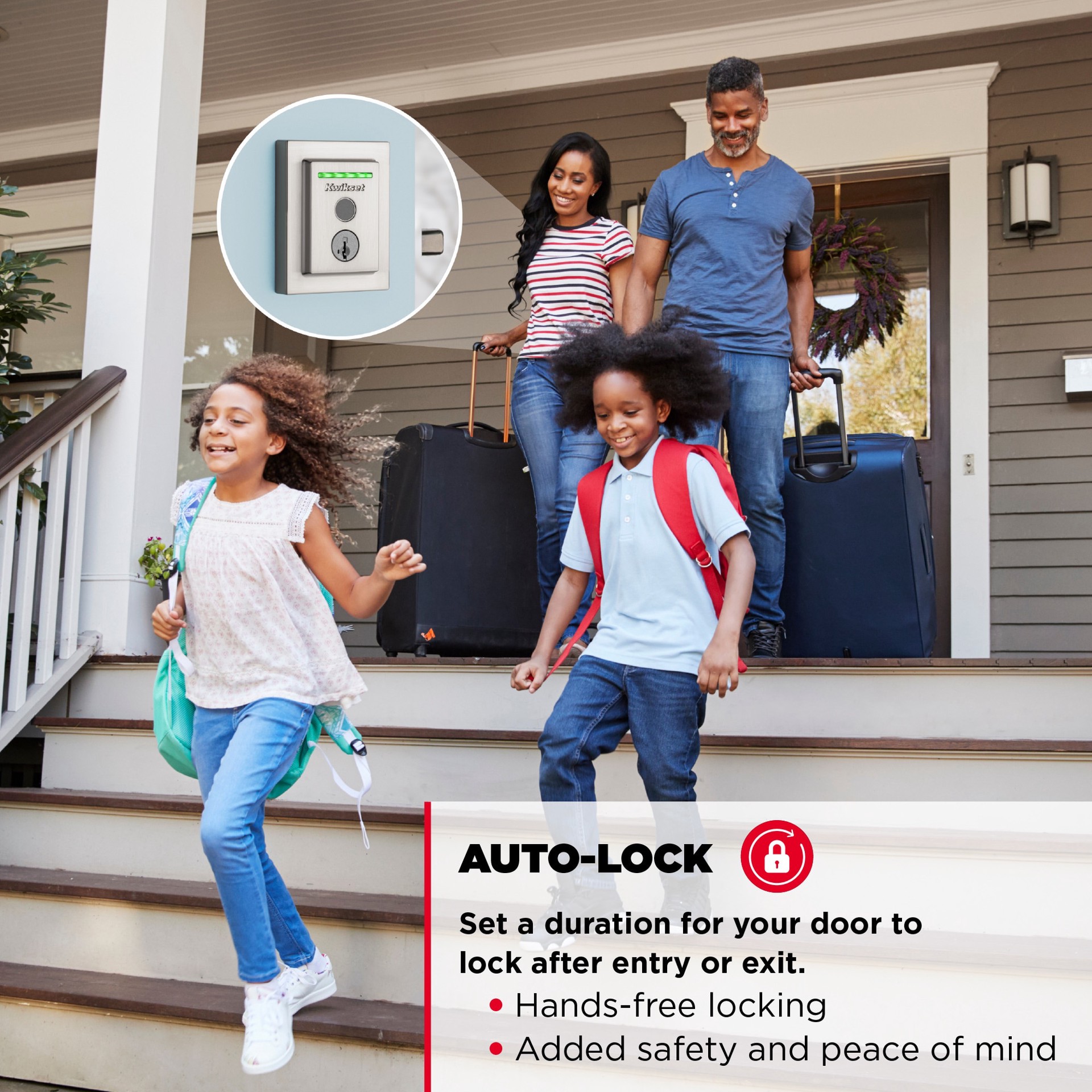 slide 6 of 6, Kwikset Halo Fingerprint Contemporary Satin Nickel Smart Wi-Fi and Touchscreen Electronic Deadbolt Lock ft. SmartKey Security, 1 ct