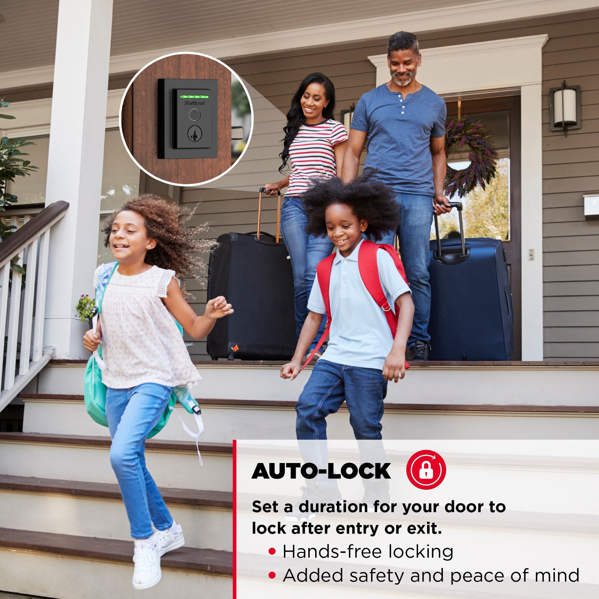 slide 6 of 6, Kwikset Halo Fingerprint Contemporary Matte Black Smart Wi-Fi and Touchscreen Electronic Deadbolt Lock ft. SmartKey Security, 1 ct