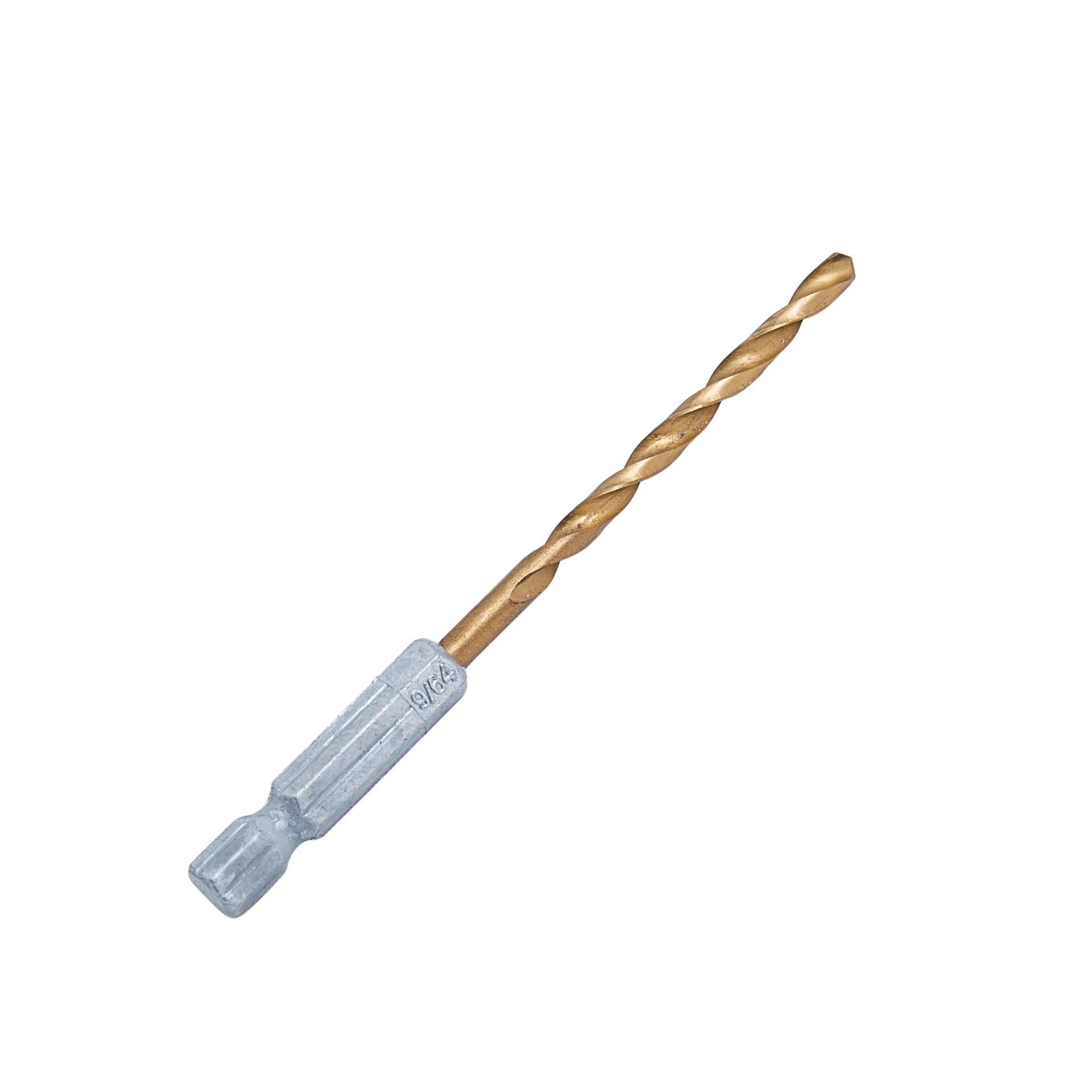 slide 3 of 3, Kobalt 9/64-in x 3-1/4-in Titanium coated HSS Jobber length Twist Drill Bit, 1 ct