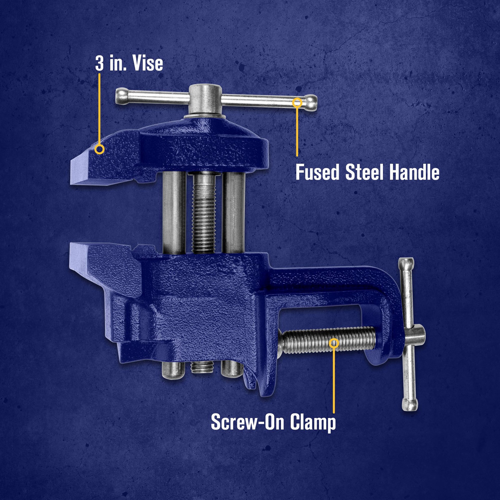 slide 2 of 6, IRWIN 3-in Cast iron Clamp-on Vise, 1 ct