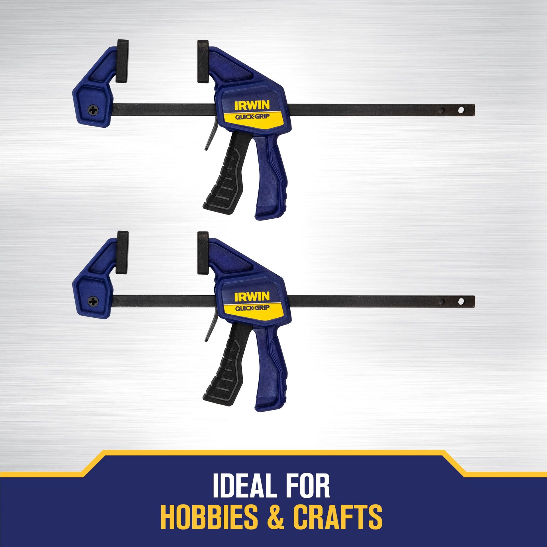 slide 3 of 6, IRWIN QUICK-GRIP 2 -Pack 4-1/4-in Micro Handed 35-lb Bar Clamp, 1 ct