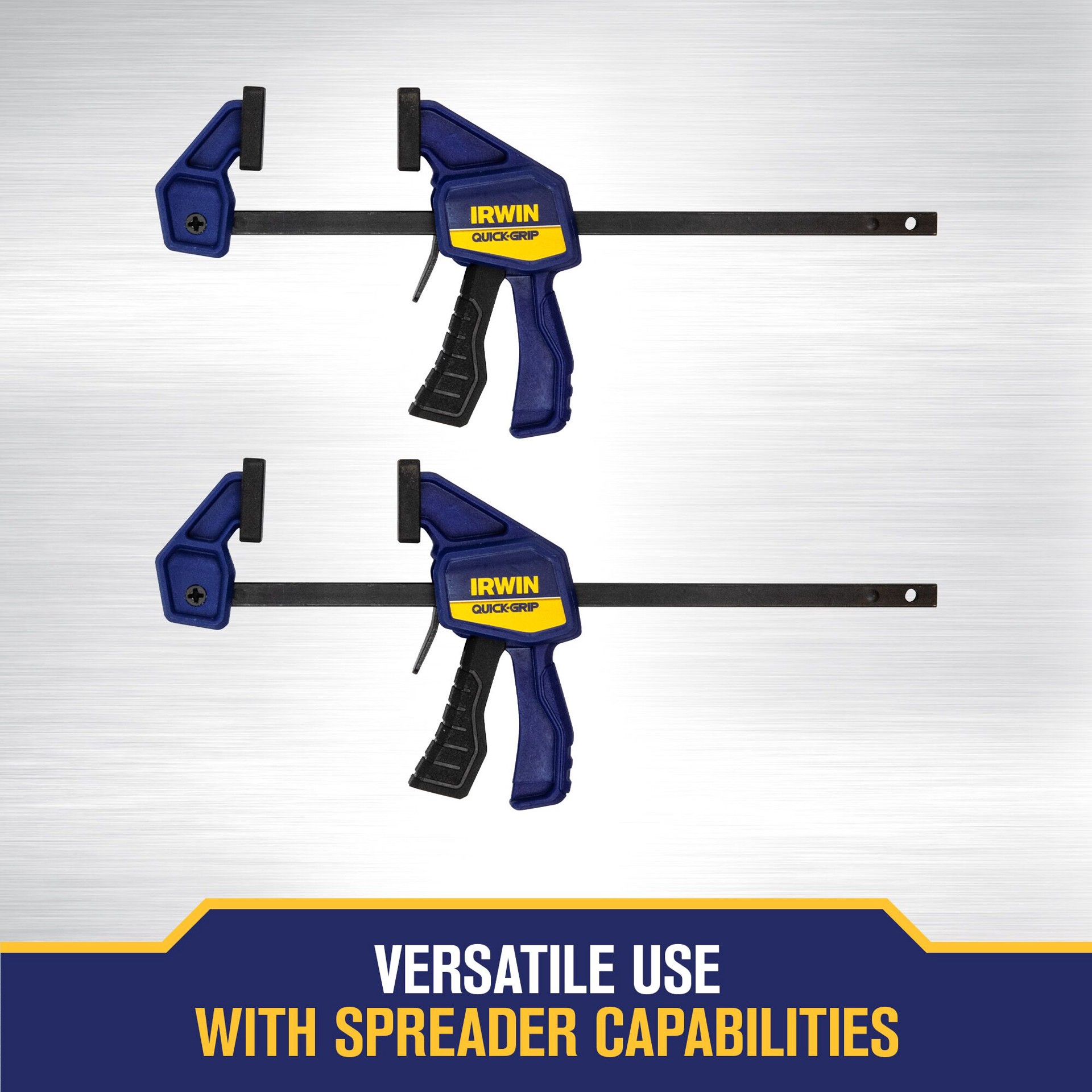 slide 4 of 6, IRWIN QUICK-GRIP 2 -Pack 4-1/4-in Micro Handed 35-lb Bar Clamp, 1 ct