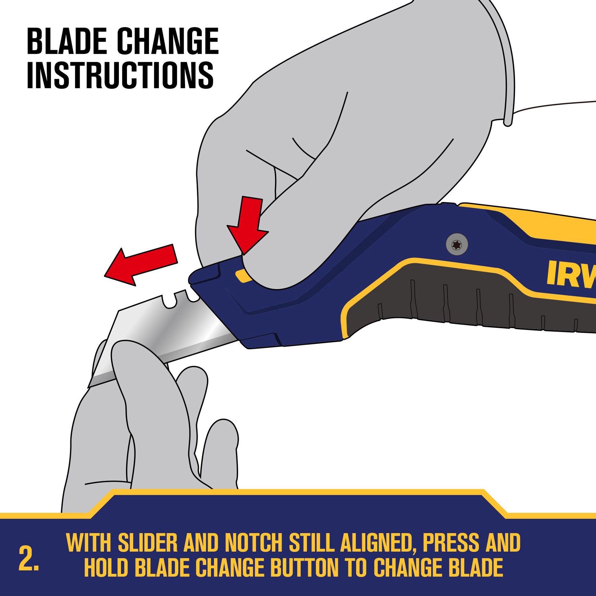 slide 3 of 6, IRWIN 3/4-in 1 -Blade Retractable Utility Knife with On Tool Blade Storage, 1 ct