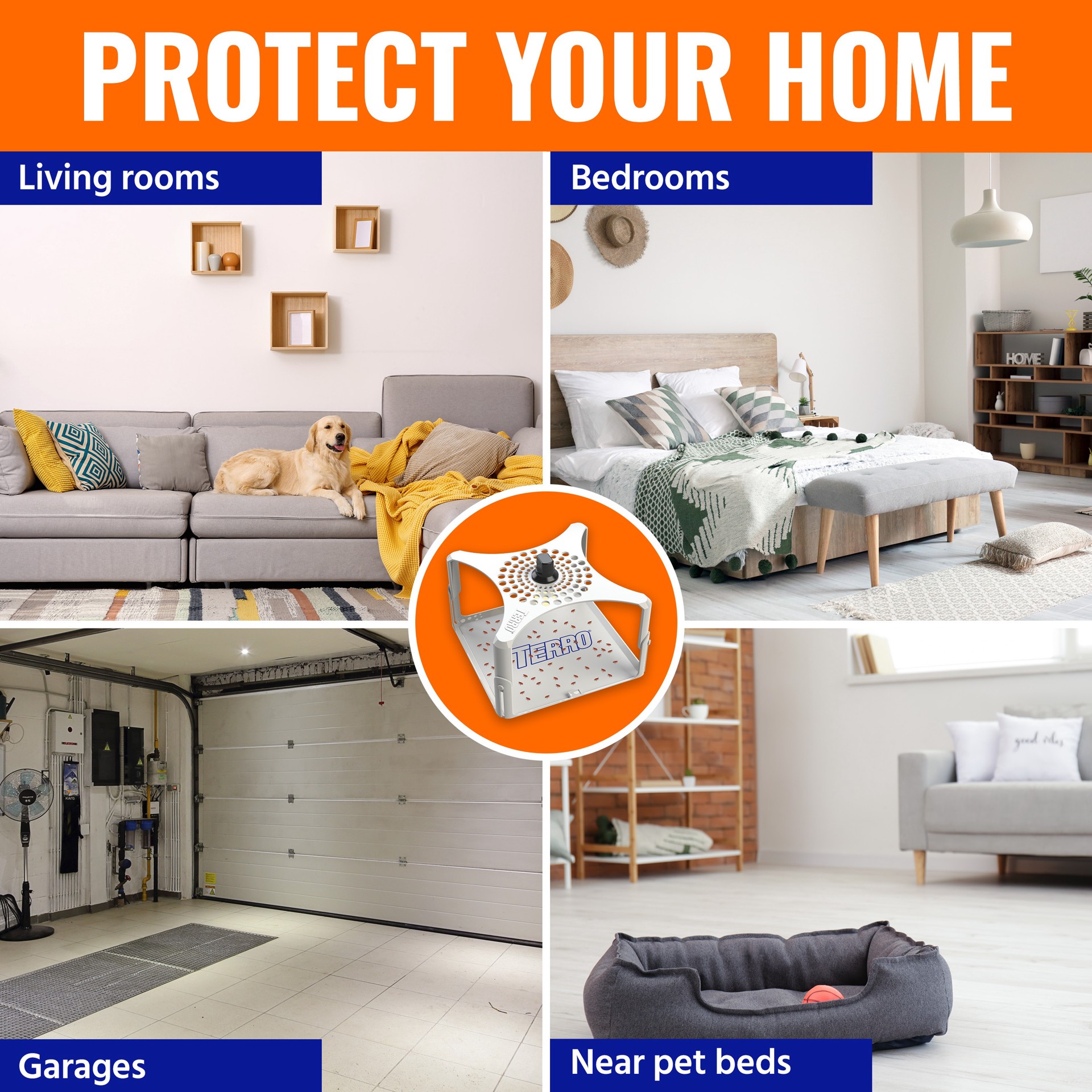 slide 6 of 6, TERRO Refillable Flea Indoor Glue Device Insect Trap, 1 ct