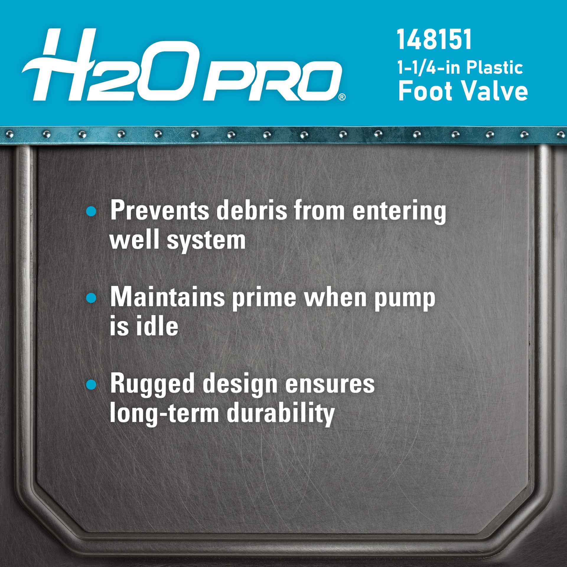 slide 6 of 6, H2OPRO 1-1/4-in PVC Foot Valve, 1 ct