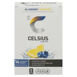 CELSIUS Live Fit Blueberry Lemonade Powder Sticks 14 ea