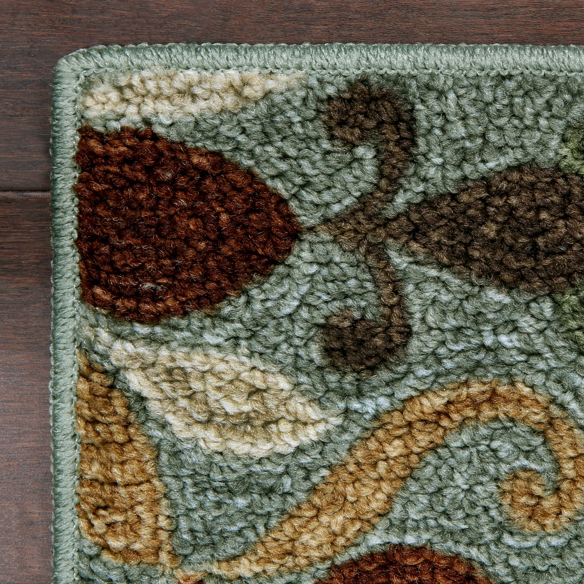 slide 4 of 6, allen + roth Annalee 3 x 4 (ft) Tufted Blue Rectangular Indoor Floral/Botanical Farmhouse/Cottage Machine washable Throw rug, 1 ct