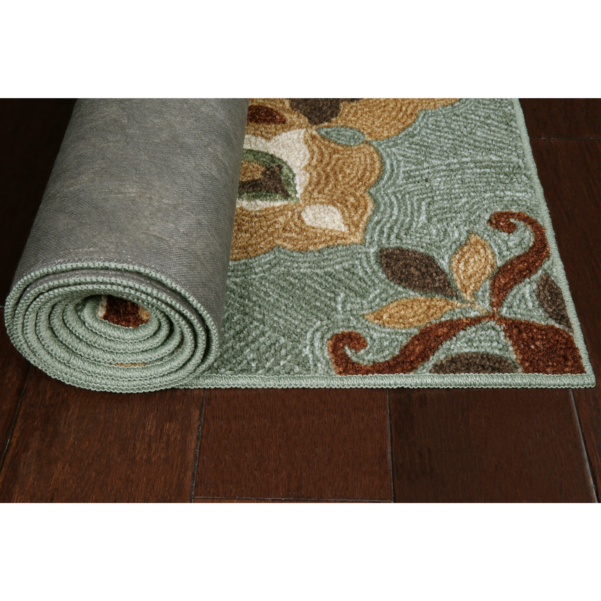 slide 6 of 6, allen + roth Annalee 3 x 4 (ft) Tufted Blue Rectangular Indoor Floral/Botanical Farmhouse/Cottage Machine washable Throw rug, 1 ct