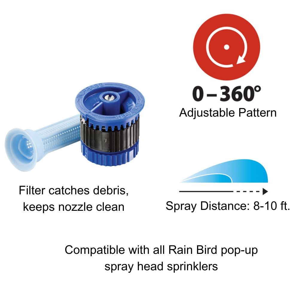 slide 2 of 6, Rain Bird 10-ft Adjustable Spray head nozzle, 1 ct