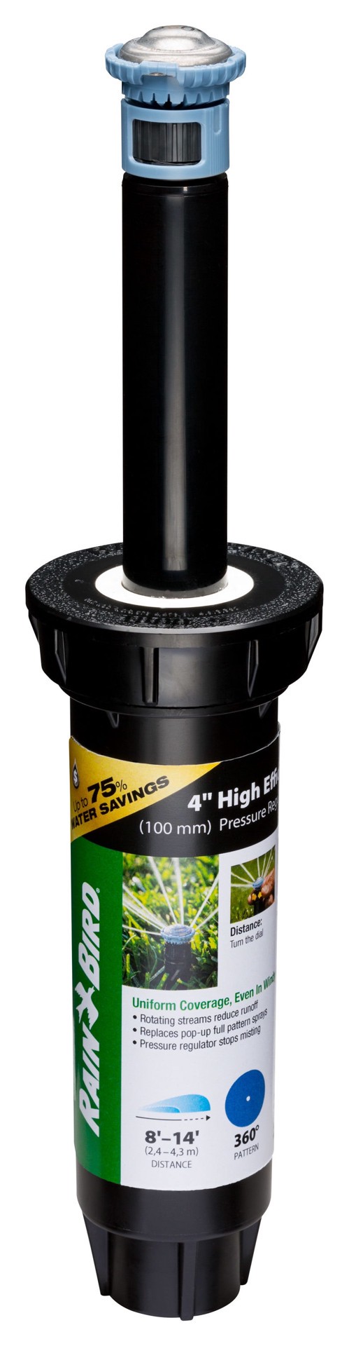 slide 1 of 6, Rain Bird 8-ft - 14-ft Full-circle Spray 4-in Pop-up rotor, 1 ct