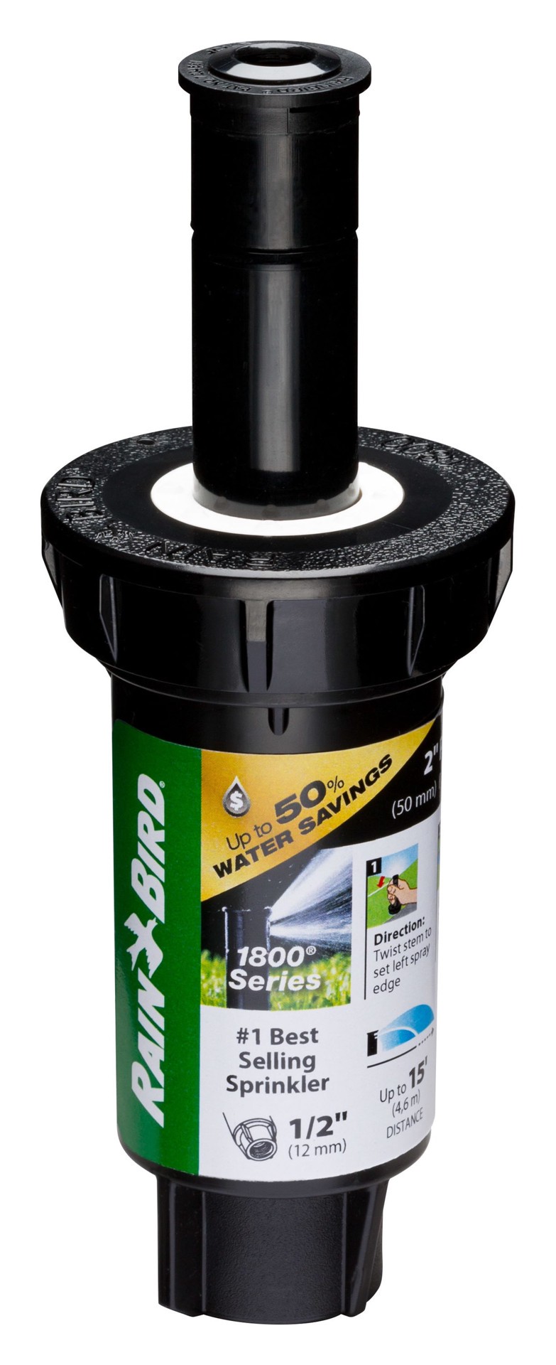 slide 1 of 6, Rain Bird 8-ft - 15-ft Full-circle Spray 2-in Pop-up spray head sprinkler, 1 ct