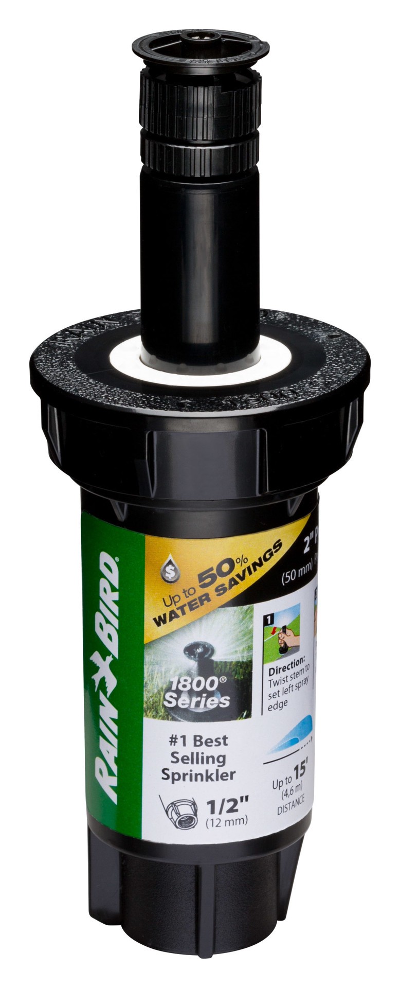 slide 1 of 6, Rain Bird 8-ft - 15-ft Adjustable Spray 2-in Pop-up spray head sprinkler, 1 ct