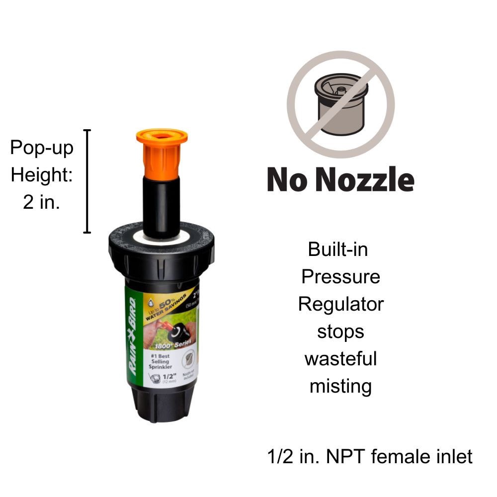 slide 2 of 6, Rain Bird - no nozzle Spray 2-in Pop-up spray head sprinkler, 1 ct