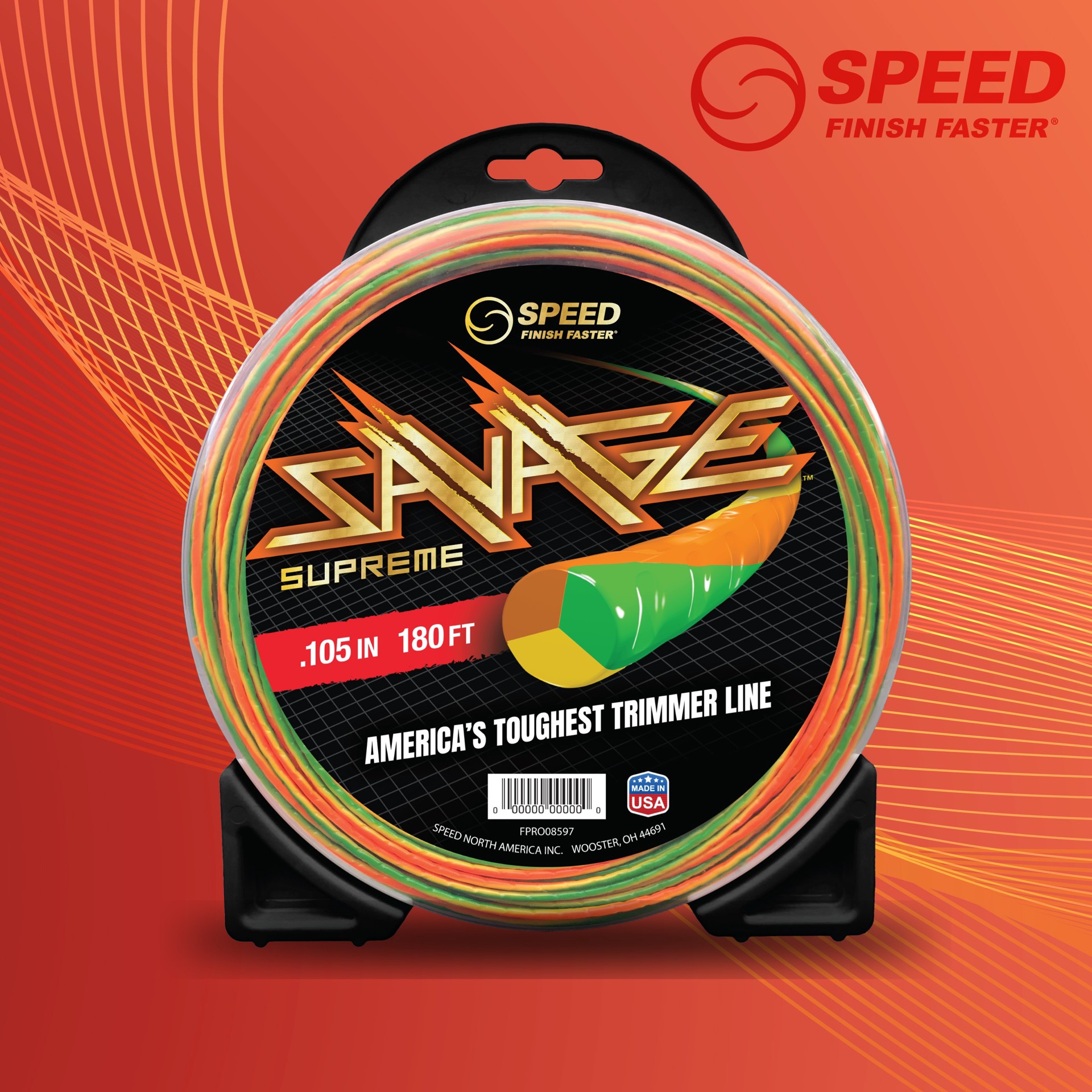 slide 2 of 6, SPEED Savage Supreme 0.105-in x 180-ft Bulk reel Trimmer Line, 1 ct