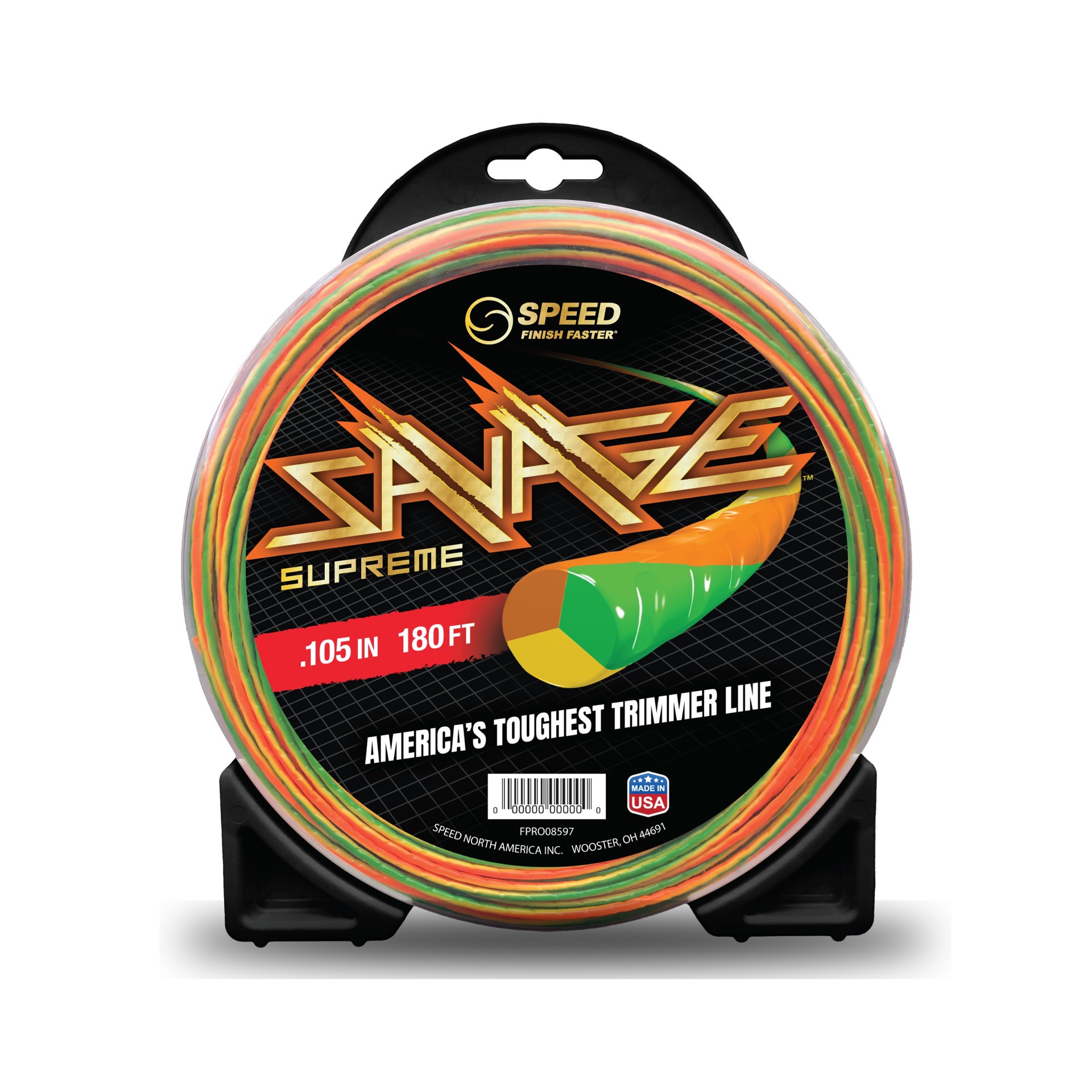 slide 1 of 6, SPEED Savage Supreme 0.105-in x 180-ft Bulk reel Trimmer Line, 1 ct