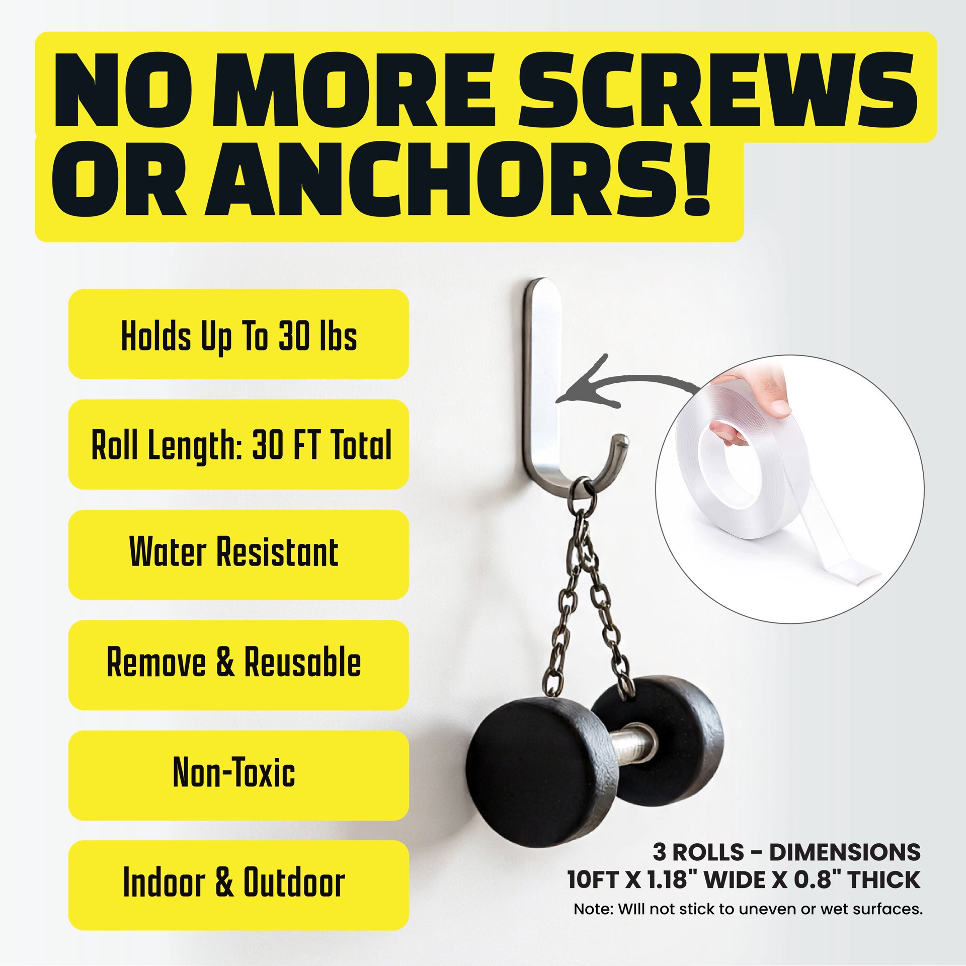 slide 4 of 6, Alien Tape Alien 3 -Pack 1.18-in x 10 Feet Double-Sided Tape, 1 ct