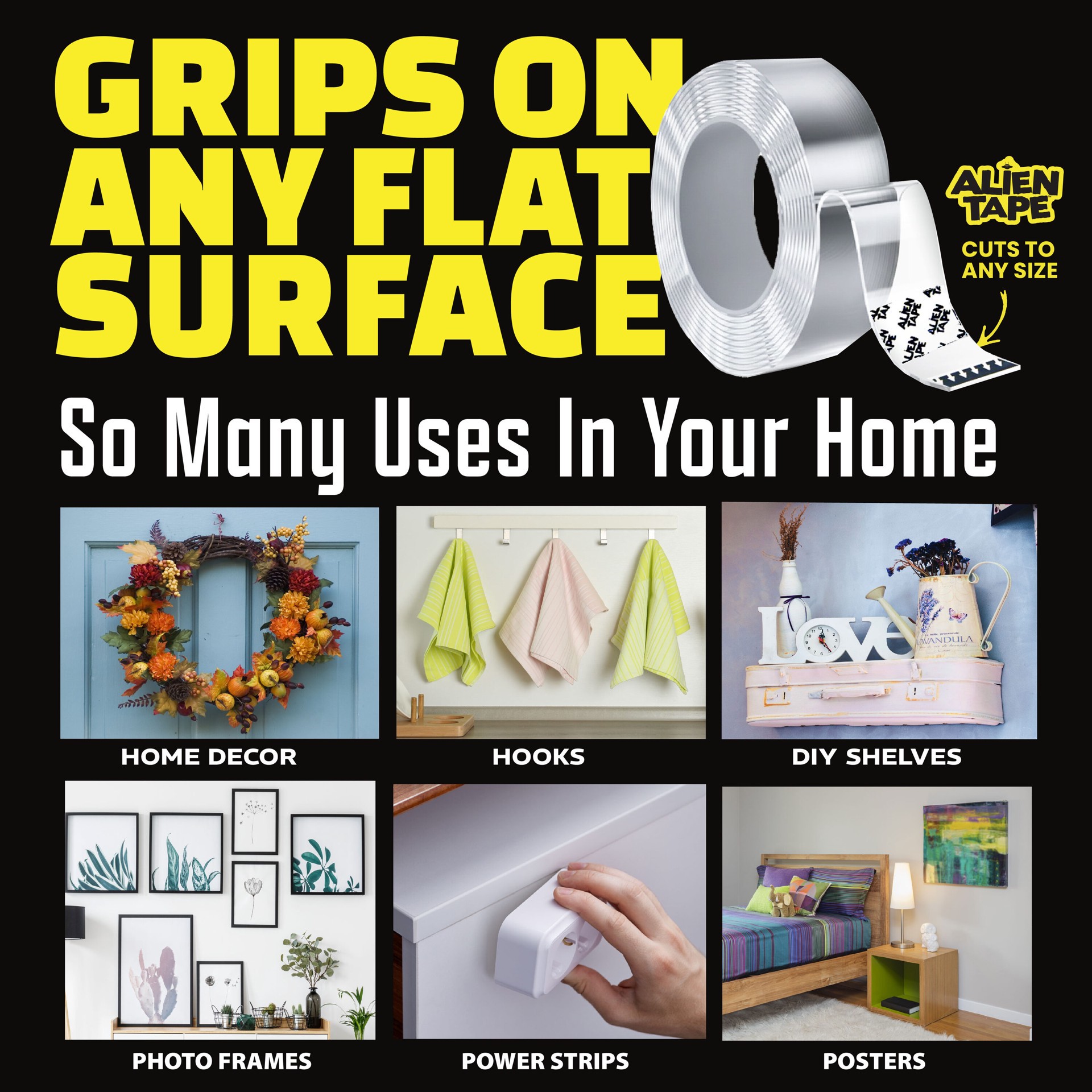 slide 5 of 6, Alien Tape Alien 3 -Pack 1.18-in x 10 Feet Double-Sided Tape, 1 ct