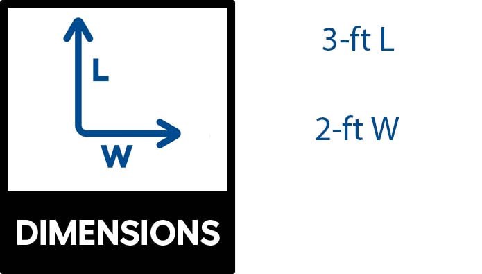 slide 2 of 6, allen + roth with STAINMASTER 2 x 3 (ft) Tufted Blue Multi Rectangular Indoor/Outdoor Medallion Throw rug, 1 ct