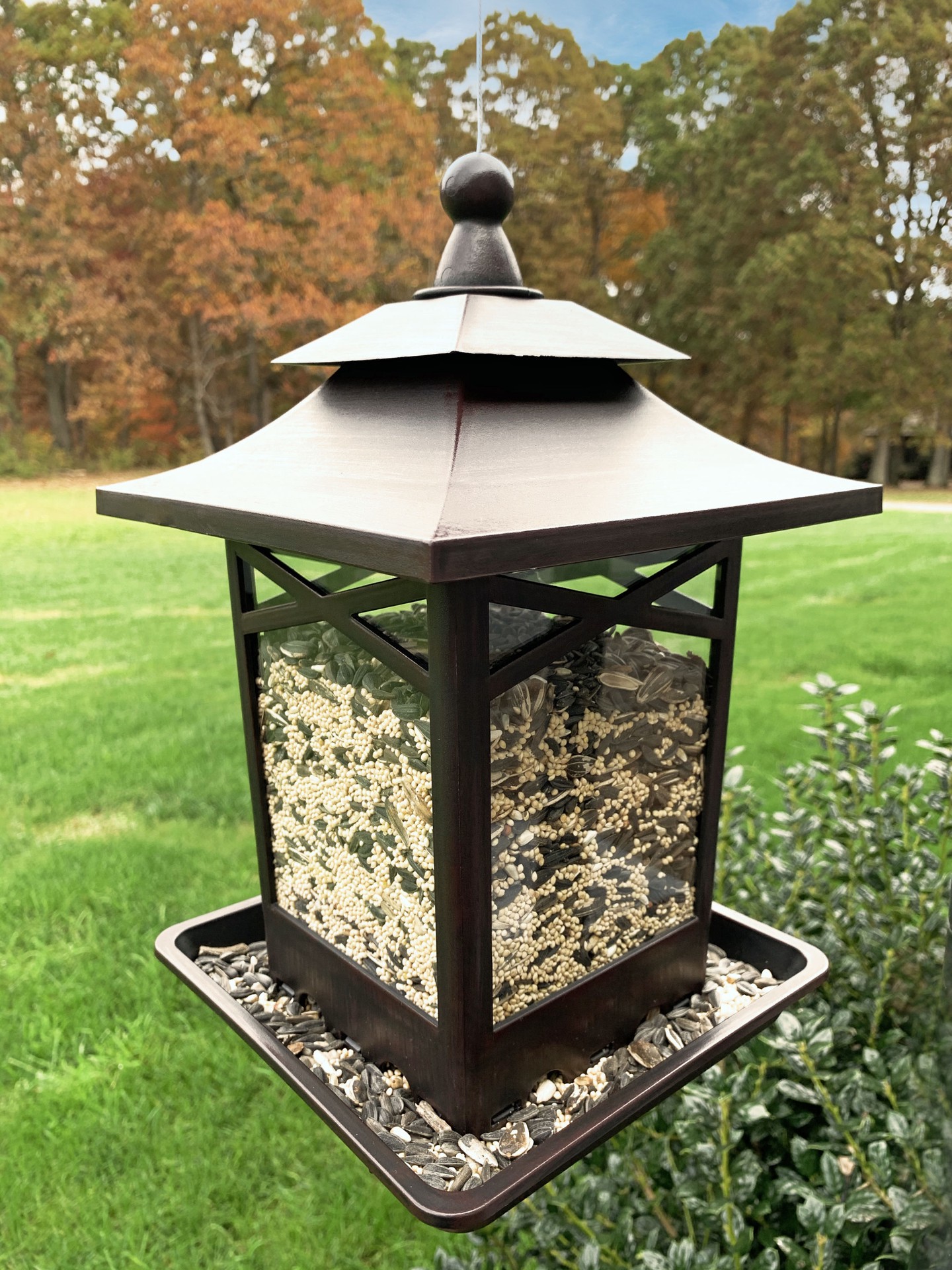 slide 2 of 6, Backyard Glory Plastic Hanging Hopper Bird feeder - 5-lb, 1 ct