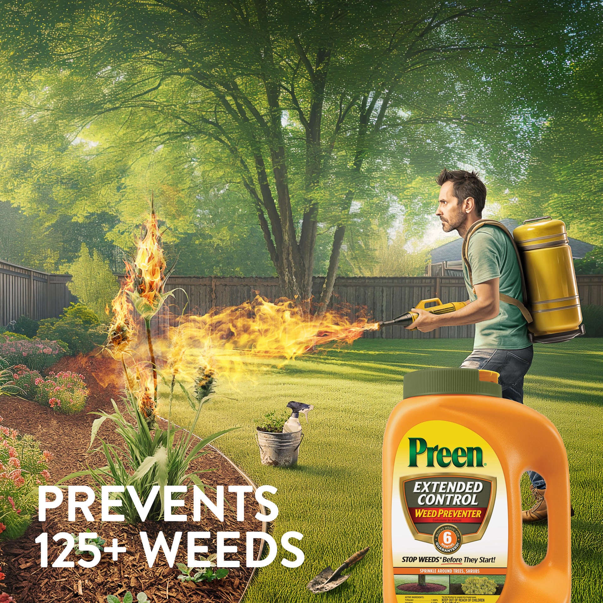 slide 4 of 6, Preen Extended Control Weed Preventer 13.75-lbs. 2245-sq ft Pre-Emergent Herbicide, 1 ct