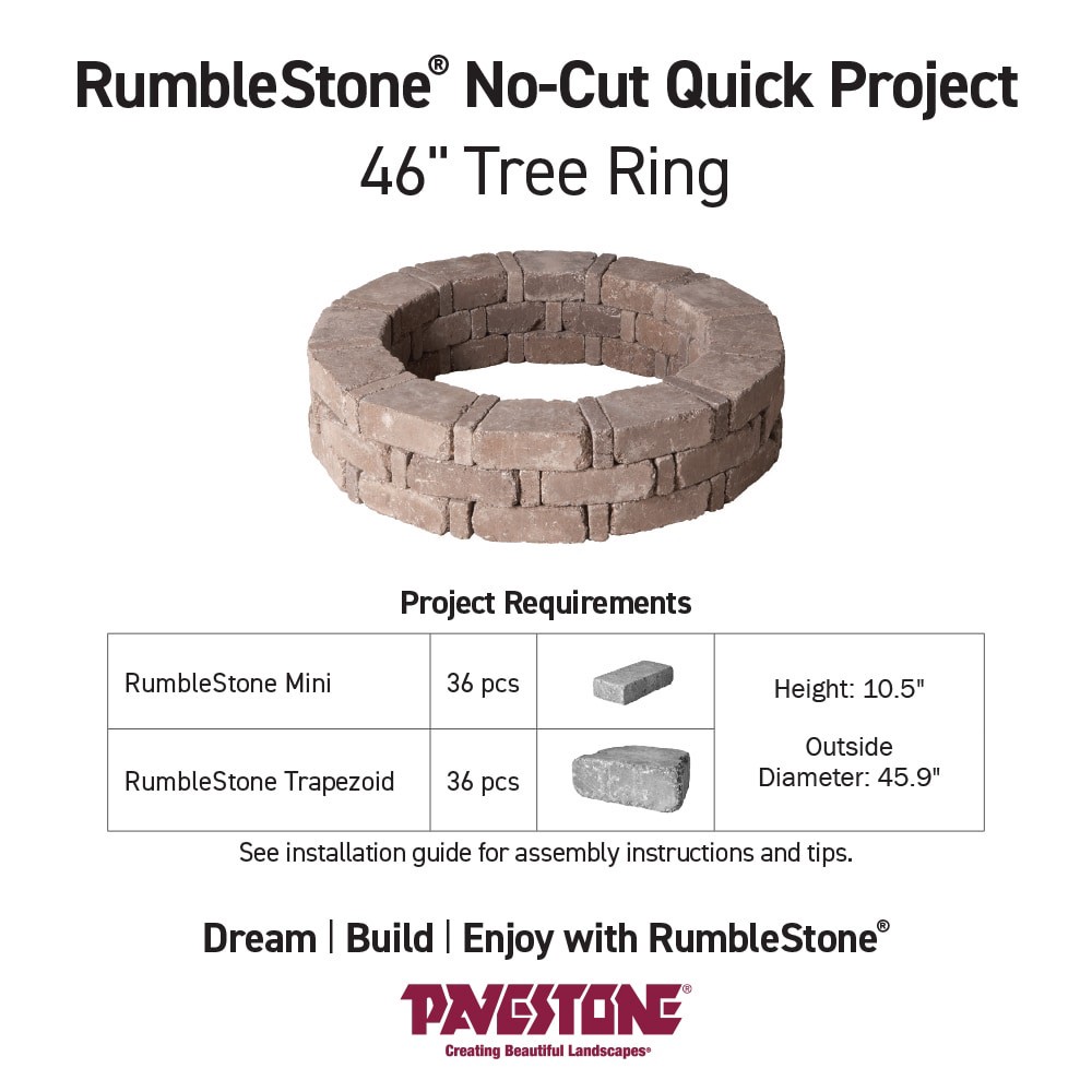 slide 6 of 6, Pavestone 3.5-in H x 10.25-in L x 7-in D Tan slate/tumbled Concrete Retaining wall block, 1 ct
