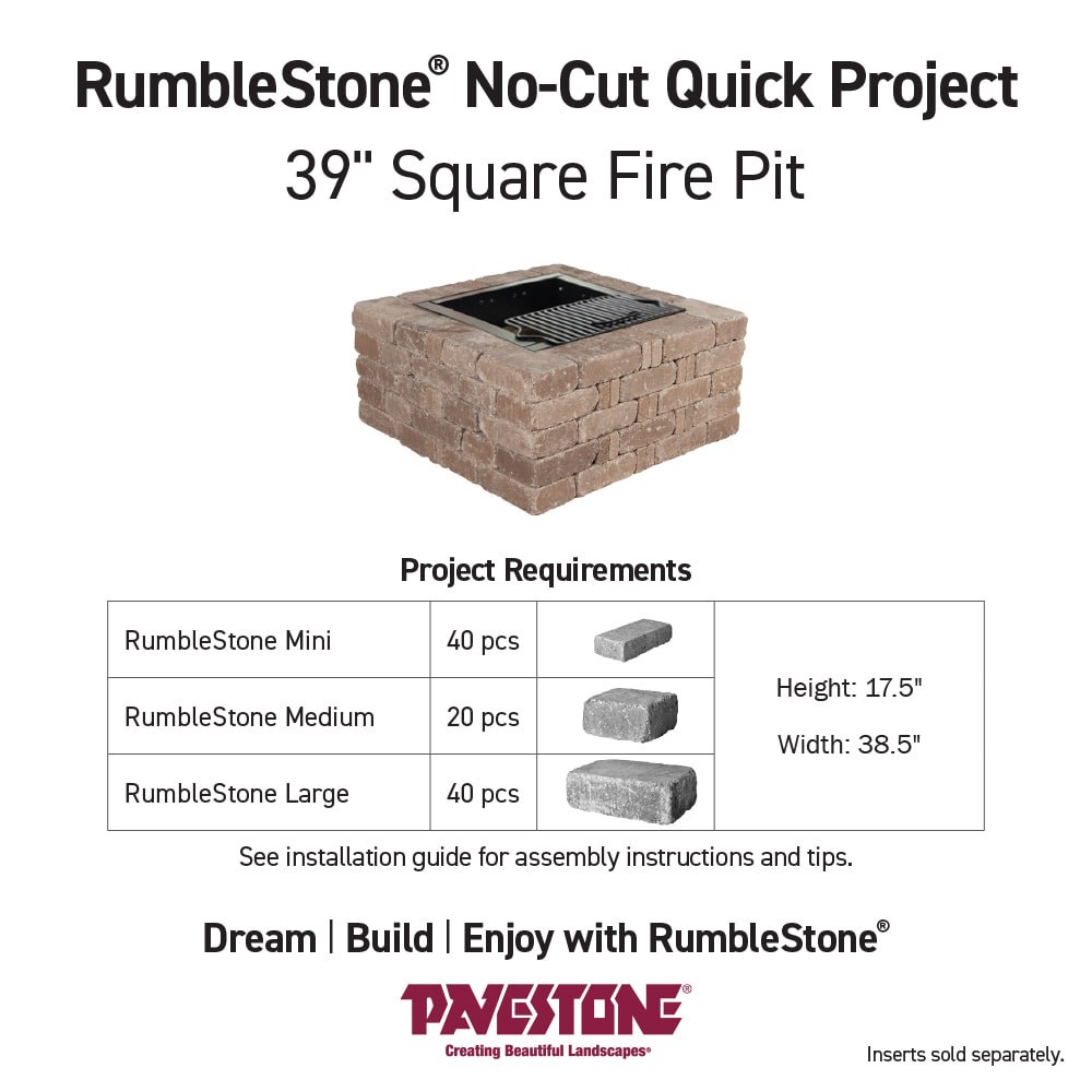 slide 4 of 6, Pavestone 3.5-in H x 7-in L x 7-in D Tan brown/tumbled Concrete Retaining wall block, 1 ct