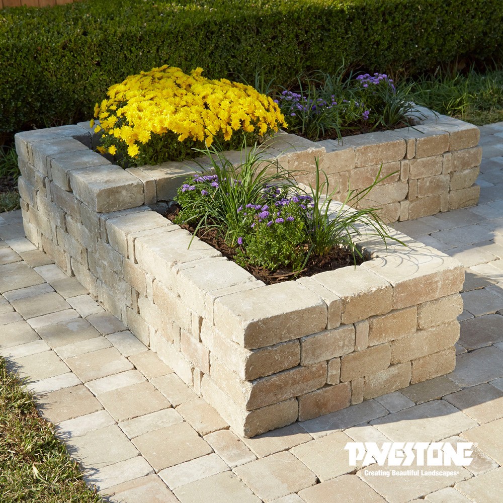 slide 6 of 6, Pavestone 3.5-in H x 7-in L x 7-in D Tan brown/tumbled Concrete Retaining wall block, 1 ct