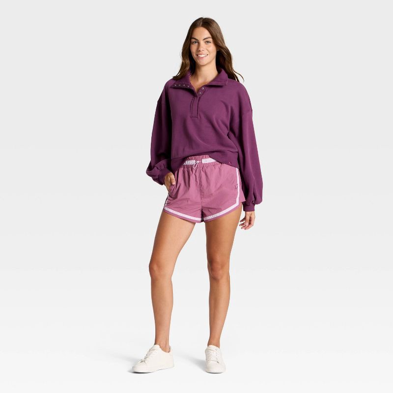 slide 3 of 3, Women's High-Rise Woven Shorts - JoyLab™ Purple M, 1 ct