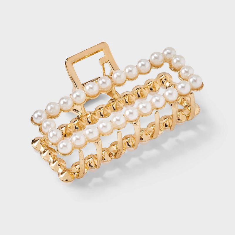 slide 3 of 4, Claw Hair Clip and Bow Set 3 pk - A New Day™ Pink, 3 ct