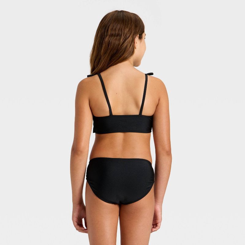 slide 2 of 3, Girls' Rhinestone Confetti Bikini Set - Cat & Jack™ Black XL, 1 ct
