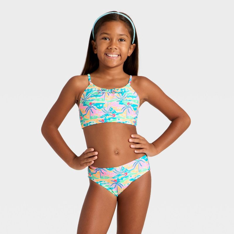 slide 3 of 4, Girls' Golden Horizon Bikini Set - Cat & Jack™ XS, 1 ct