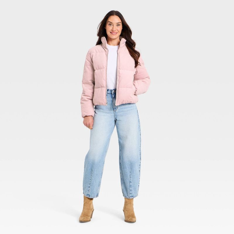 slide 3 of 3, Women's Puffer Jacket - Universal Thread™ Light Pink S, 1 ct
