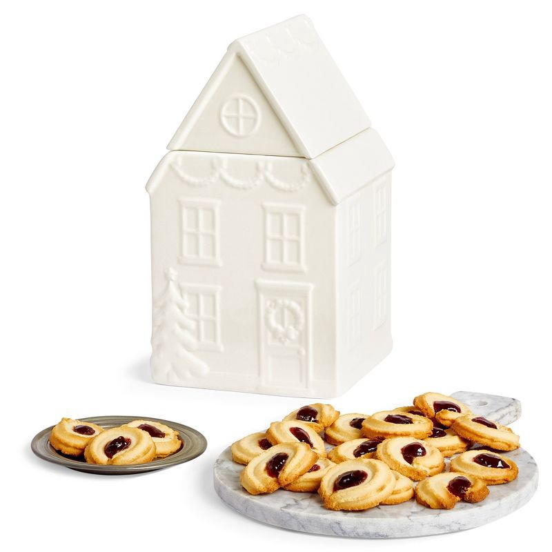 slide 3 of 5, Harry & David Cookie Jar with Strawberry Shortbread Cookies Christmas Gift Set - 9oz, 9 oz