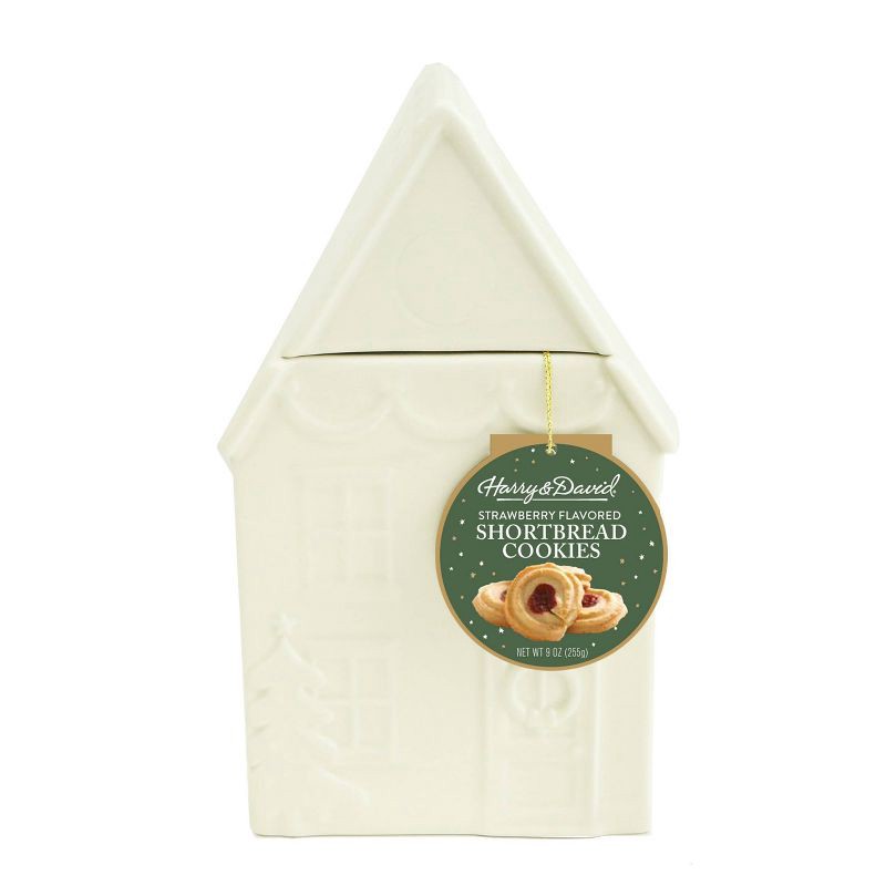 slide 1 of 5, Harry & David Cookie Jar with Strawberry Shortbread Cookies Christmas Gift Set - 9oz, 9 oz