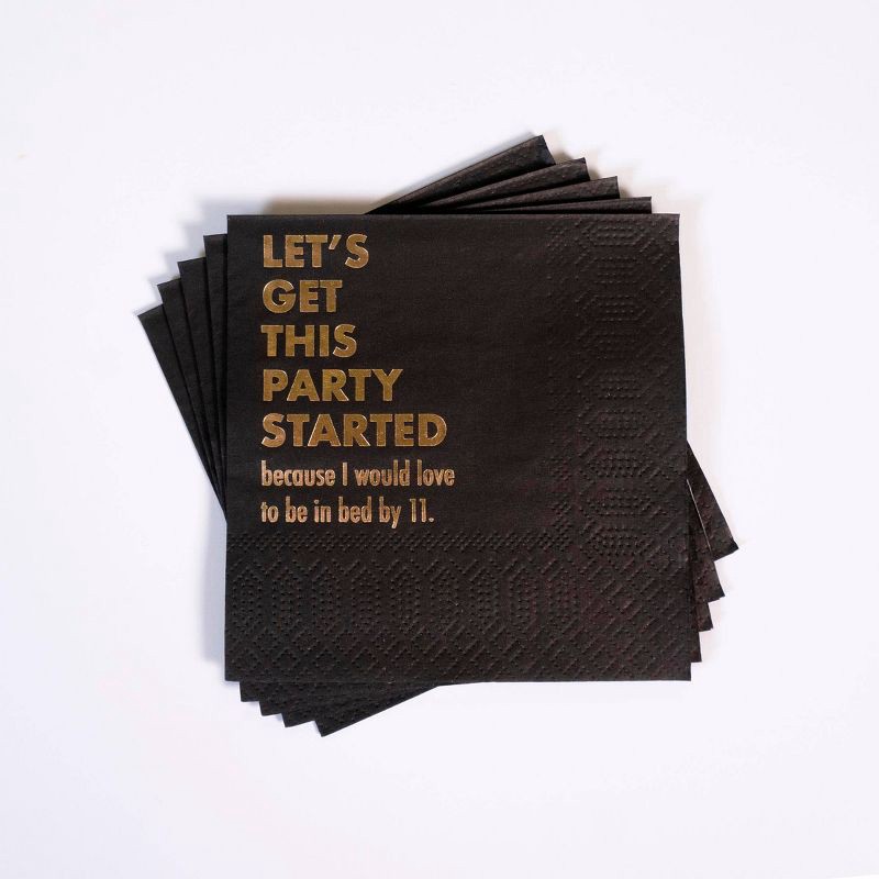 slide 2 of 3, Pretty Alright Goods 20ct 'Let's Get This Party Started' Cocktail Napkins, 20 ct
