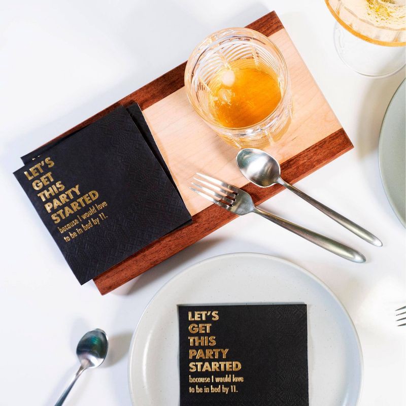 slide 3 of 3, Pretty Alright Goods 20ct 'Let's Get This Party Started' Cocktail Napkins, 20 ct