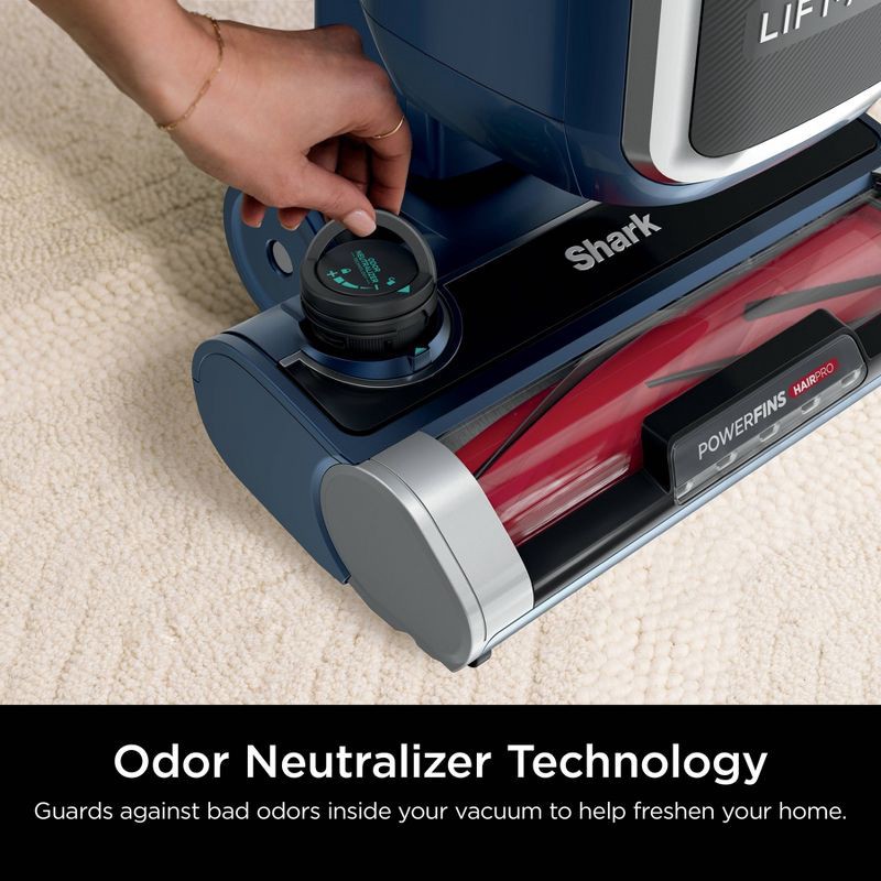 slide 8 of 12, Shark Lift-Away with PowerFins HairPro and Odor Neutralizer Technology Upright Vacuum LA486, 1 ct